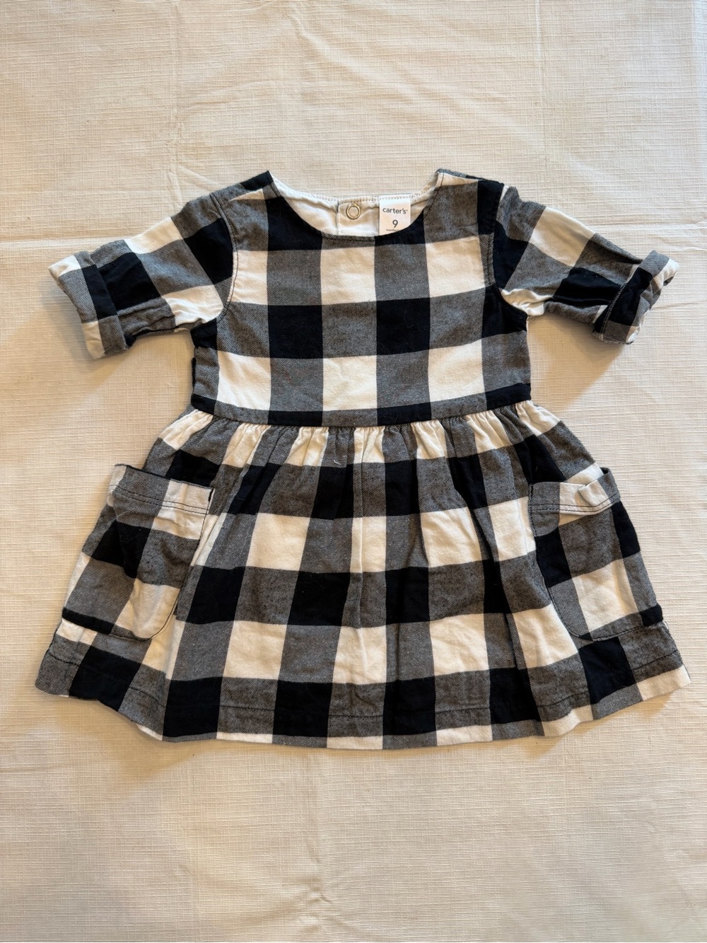 Girls 9mo Carters Flannel Dress